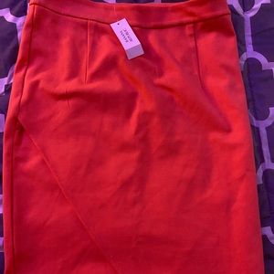 Orange pencil skirt from Banana Republic